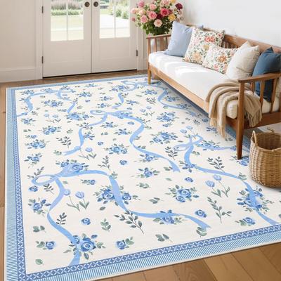 Garvee Floral Bow Pattern Area Rug