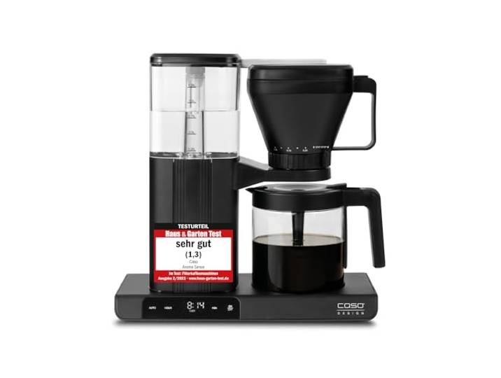 Caso Aroma Sense - Kaffeemaschine, 92-96°C, Permanentfilter aus Edelstahl Testurteil Sehr Gut, Aromastab in der Kaffeekanne