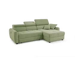 Ecksofa mit Funktion Move Stoff Grün Hellgrün