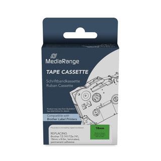 MediaRange Schriftbandka. Brother TZ-741/TZe-741 18mm, 8m GR