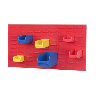 PROREGAL Trägersystem Rote Systemplatte mit 45x leitfähigen Sichtlagerboxen 1.0 | Maße HxB 50x100cm | Sichtlagerbox, Sichtlagerbehälter