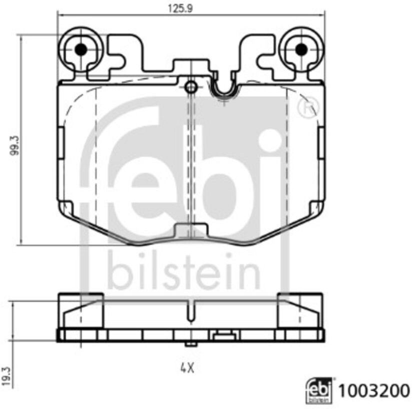 Febi Bilstein Set di pastiglie freno FEBI 1003200