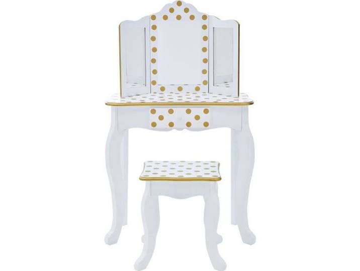 Coiffeuse enfant Teamson Kids blanc/dore 60 X 29 X 100