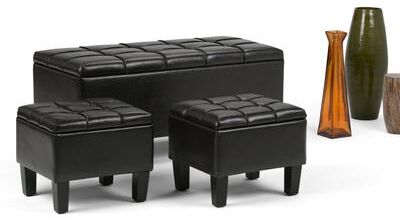 WYNDENHALL Lancaster 44 inch Wide Contemporary Rectangle Storage Ottoman