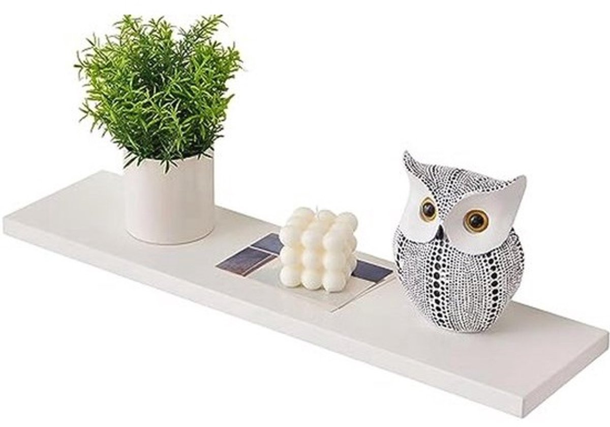 Drijvende wandplank van massief eikenhout voor de woonkamer, keuken of slaapkamer