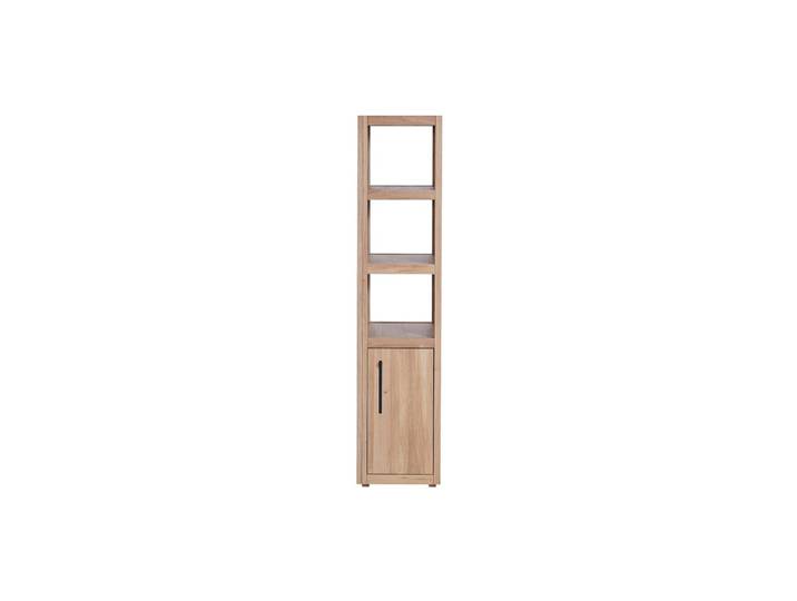 Colonne de salle de bain en chêne avec miroir 3 niche 1 porte