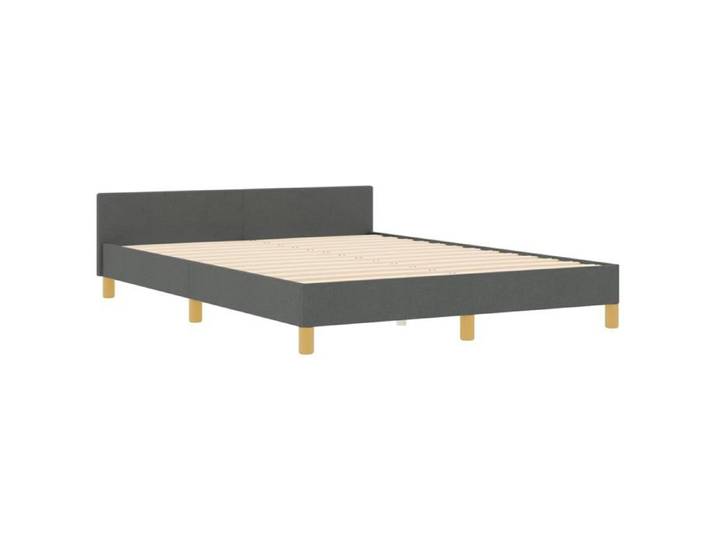 PROMOTION Cadre de Lit - Gris foncé Lit 2 personnes - 160x200 cm - Tissu 83972 - BestMeuble