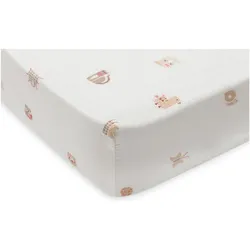 Jollein, Fixleintuch Babybett, Fix-Leintuch Animal Friends 40-50 x 80-90 cm (50 x 90 cm)