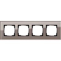 Abdeckrahmen vierfach Esprit Glas Umbra, Abdeckung braun, Retail