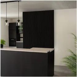 HOME DELUXE Akustikpaneel SONIC - 240 x 40 cm Deep Black