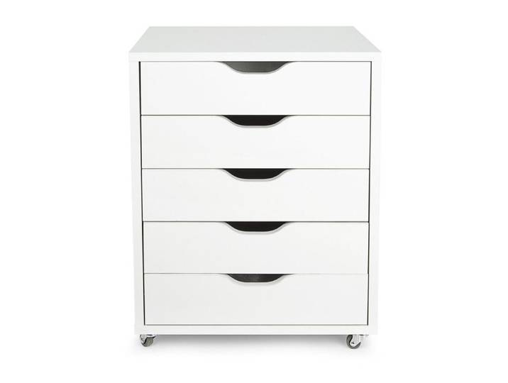 Caisson de bureau 246350 mobile sur roulettes avec 5 tiroirs