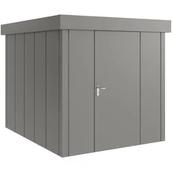 Hörmann Metall-Gerätehaus "Juno" mit Flachdach, JFD6 - Design, 214 x 262 cm (B x T),graualuminium,