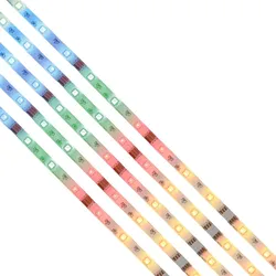Stripe Lichterkette Wohnzimmerlampe Fernbedienung bunt dimmbar RGB LED 5er Set