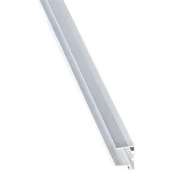U Profil 16 mm Alu preßblank mit Tropfkante – Verschluß untere Seite für Stegplatten 6000 mm lang