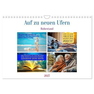 Auf zu neuen Ufern - Ruhestand (Wandkalender 2027 DIN A4 quer), CALVENDO Monatskalender