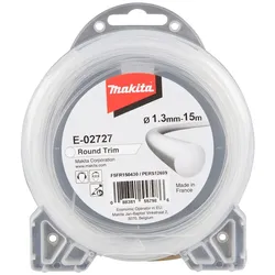 Makita Mähfaden rund 1,3mm x 15m für Rasentrimmer und Freischneider E-02727