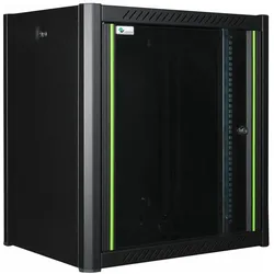 Lanview 19" 12U W=600mm D=450mm (12 HE, 19 Zoll Rack), Serverschrank, Schwarz