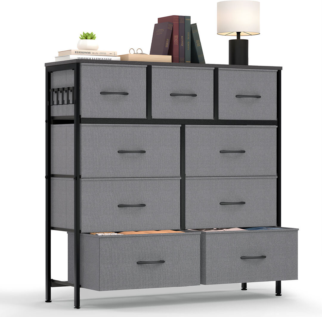 17 Stories 9 Drawer Storage Drawer Grey 100cm H X 100cm W X 30cm D
