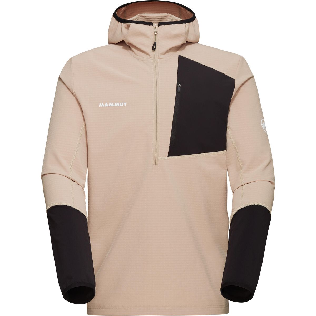 Mammut Madris Light ML Half Zip Hoody Men savannah-black (7521) XL 1014-06050-7521-116