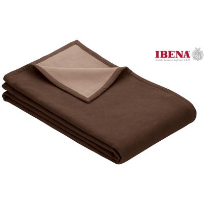 Wohndecke IBENA "Cotton Pur", braun (kakao, taupe), B:140cm L:200cm, Baumwolle, Wohndecken, Wohndecke, in trendigen Farben