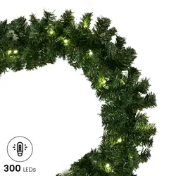 Gartenpirat Gartenpirat Tannengirlande Länge 20,25 m 300 LED warmweiß