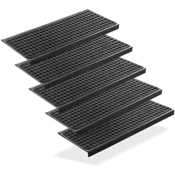 BigDean 5 Stück Stufenmatten aus Gummi – 75 x 25 cm – Outdoor Treppenstufenmatten – Anti Rutsch Gummimatten Wild Design
