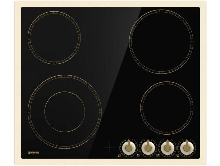 Gorenje Kochfeld, Schwarz, Glas, 59.5x9.2x51 cm, Edelstahlrahmen, Küchen, Küchenelektrogeräte, Herde