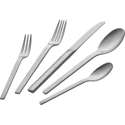 Minimale Besteckset, matt silber, 68-teilig