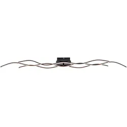 LED-Deckenleuchte, schwarz, Wellendesign, 139,5cm lang, modern