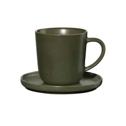 ASA SELECTION Espressotasse mit Unterteller   ¦ grün ¦ Porzellan ¦ Maße (cm): H: 6  Ø: 6.0