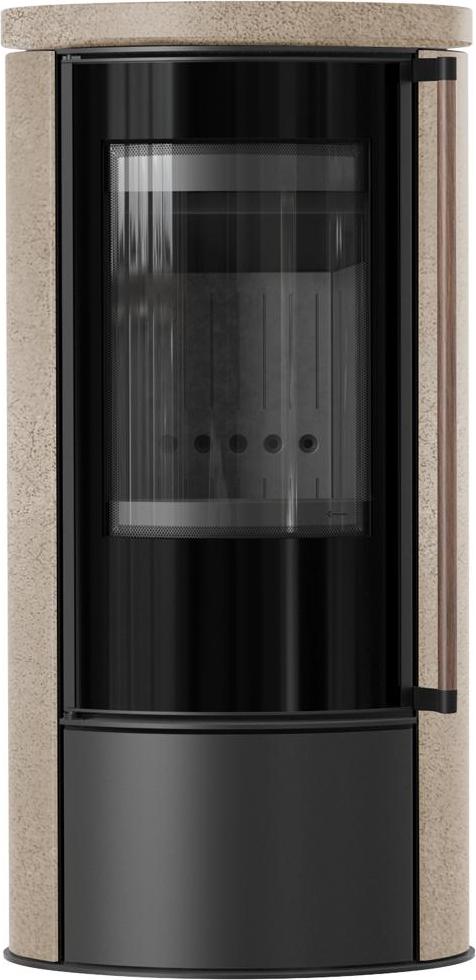 KRATKI ERIK Ø150 5,5 kW Keramikofen GOLD SATIN Griff Jatoba Türsystem