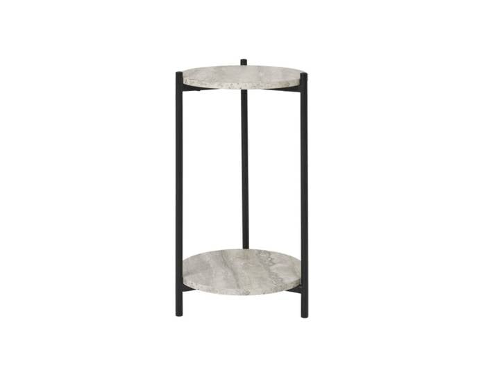 Table d'appoint décor travertin ø27 cm