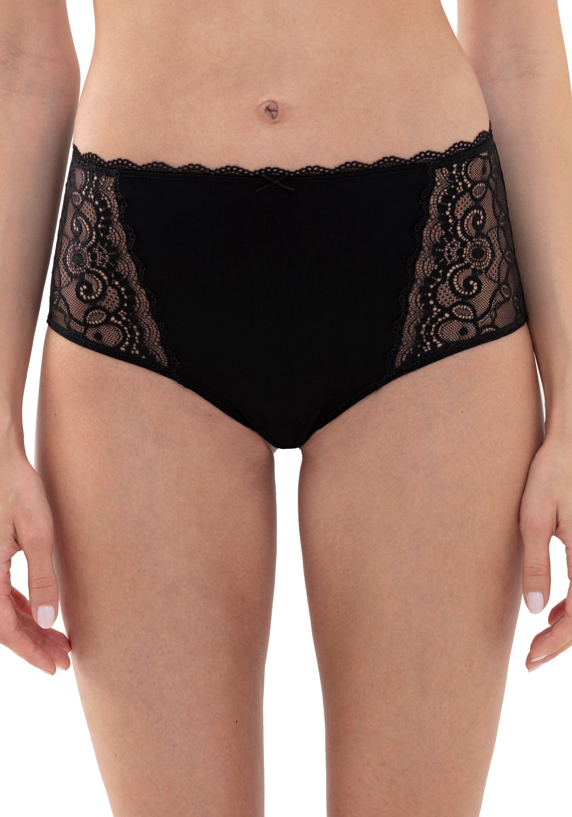 Taillenslip MEY "AMOROUS", Damen, Gr. 40, Spitze, schwarz, Spitze, Obermaterial: 87% Polyamid, 13% Elasthan, körpernah, Unterhosen Taillenslip, Seiten mit Spitze verziert schwarz 40, Spitze