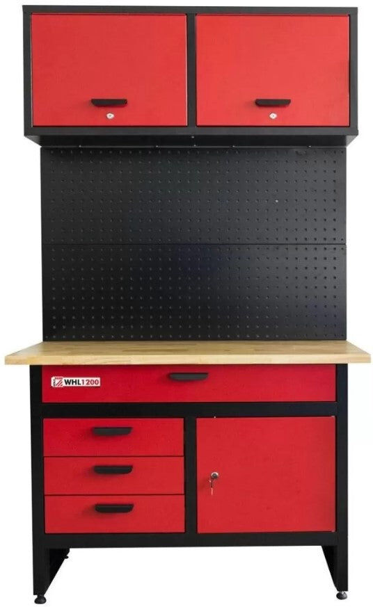 Holzmann whl1200 Banco da lavoro a parete con 7 cassetti