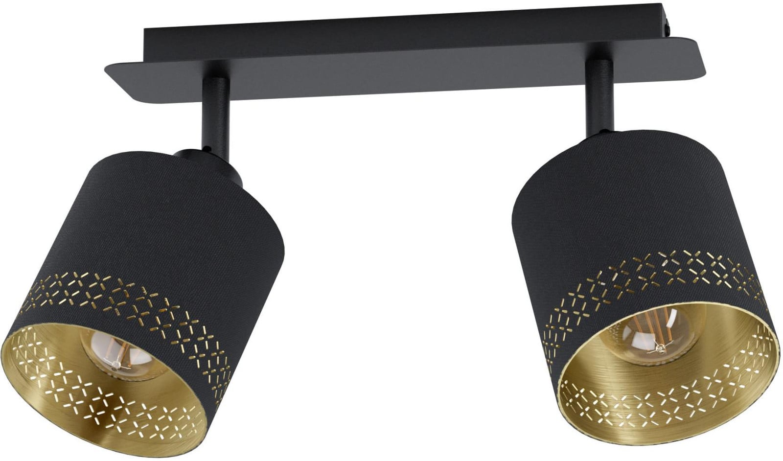 Eglo Plafondlamp Esteperra III Goud/Zwart B: 34 cm, D: 12 cm, H: 9 cm