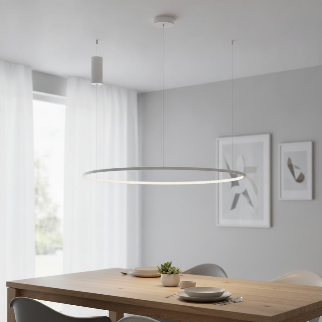 Lyora Ronde hanglamp Tarquin wit Ø 100 cm