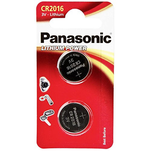 Panasonic CR2016 Lithium knoopcel, 3 V, 2 stuks, Zilver