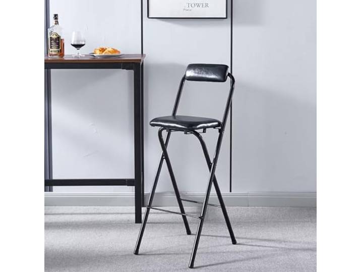 ZVfsdgSDFG Klapp-Trittleiter, Restaurant-Küchenmöbel, Keine Montage erforderlich, platzsparend(Black,80cm/32in)