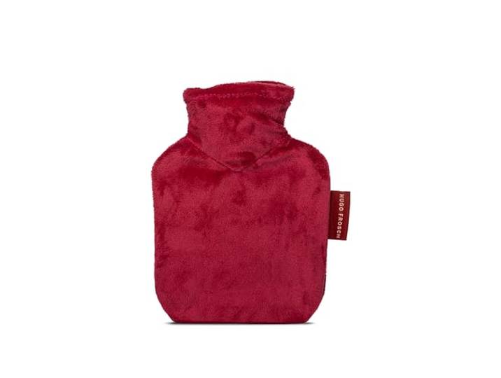 Hugo Frosch Mini-Wärmflasche 0,2 l mit samtig-weichem Veloursbezug Rot