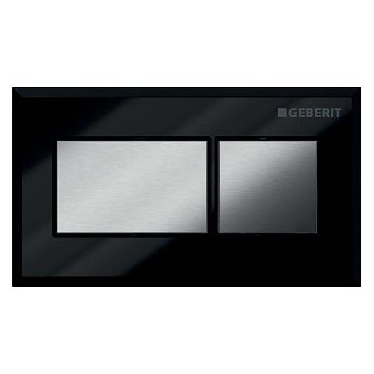 Geberit Toilettenspülknopf, glänzend verchromt-schwarz (116.051.KV.1)
