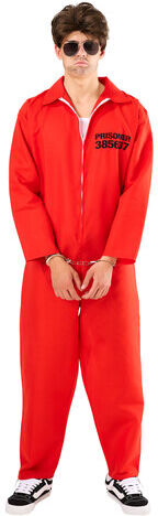 Overall "Häftling", unisex, rot