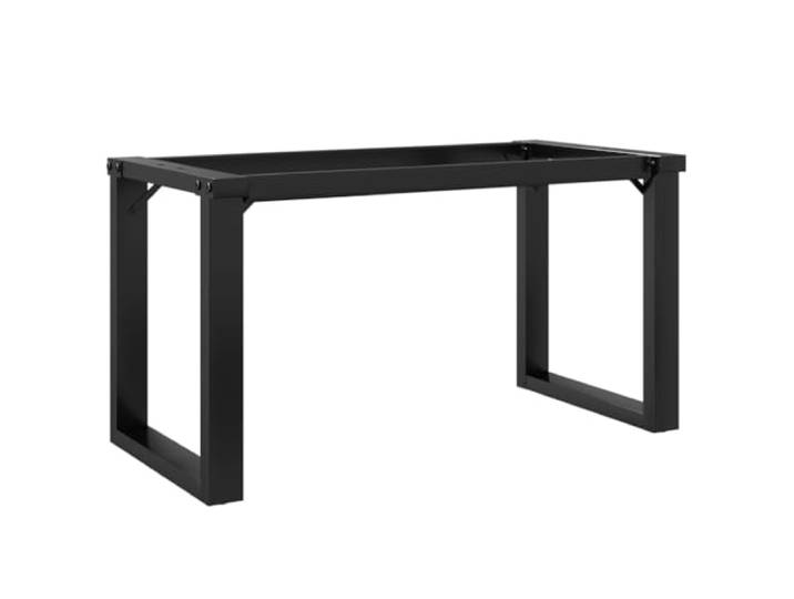 hliofuir Couchtischbeine O-Form Schwarz 80x40x43 cm Stahl Tischkufen Industrielles Tischgestell für Heimwerker im Wohnzimmer, robuste Rahmenkonstruktion aus pulverbeschichtetem Metall.