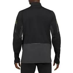 ASICS Herren T-Shirt LITE-SHOW WINTER 1/2 ZIP TOP, Größe XXL in Schwarz Schwarz