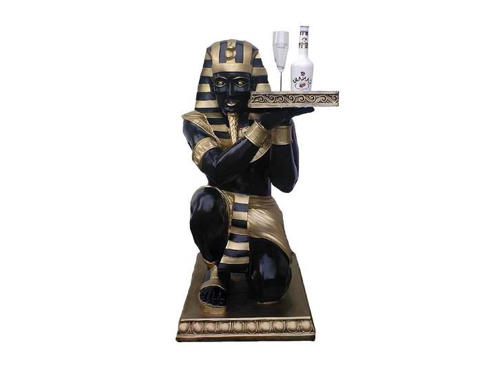 Xlmoebel Beistelltisch Ägyptische Pharao Figur aus Kunststoff mit majestätischem Design (Skulptur), Hergestellt in Europa