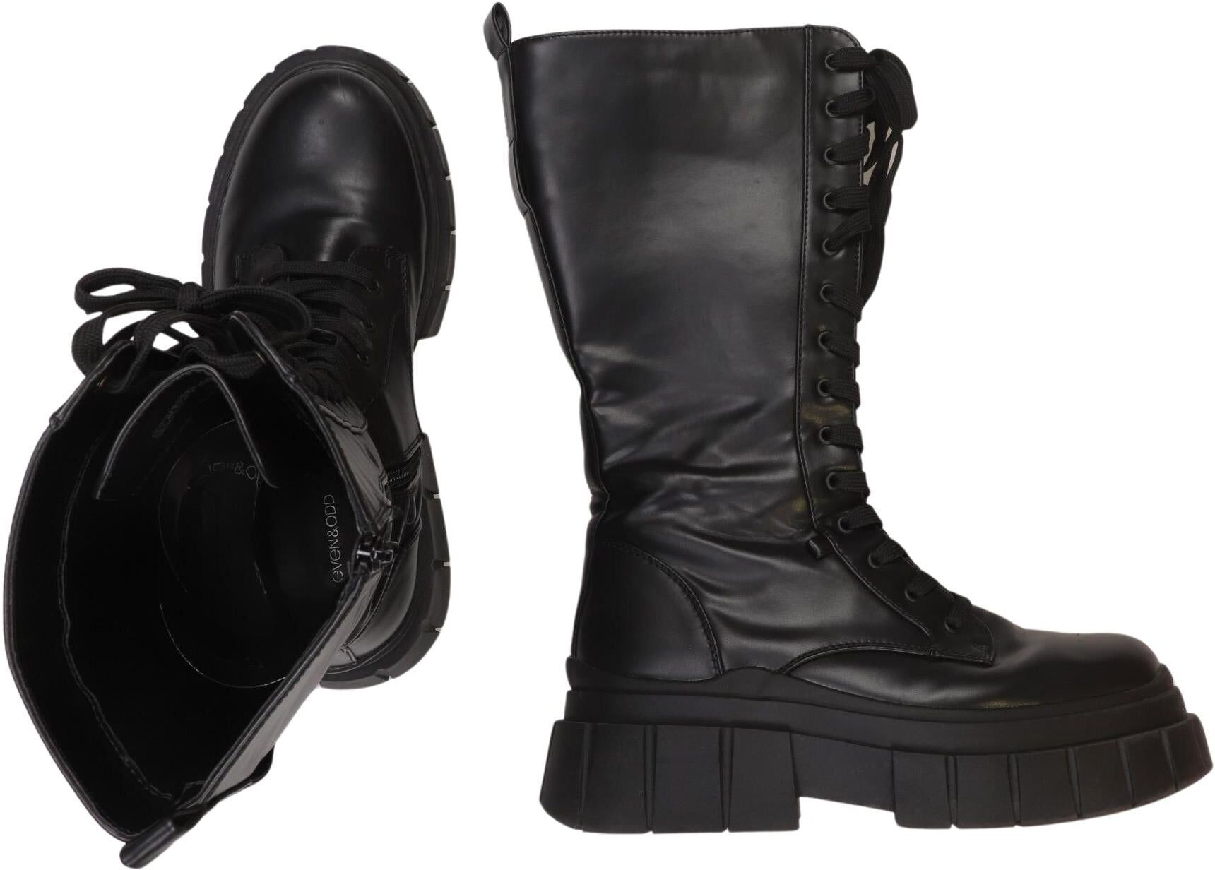 even odd Damen Stiefel, Schwarz, Gr. EU 40, Kunstleder - Second Hand