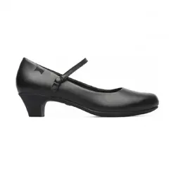 Camper für Damen. 20202-088 Helena Lederschuh schwarz niedrig -Radhöhe: 4,5cm (39), 3 bis 5 cm, Schnalle, Lässig