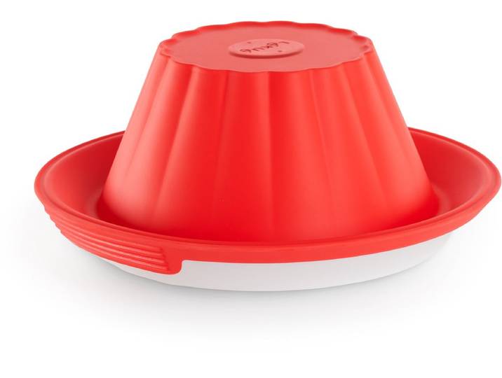Lékué Puddingvorm - met Keramisch bord - Red