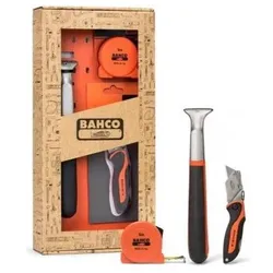 Bahco, Zubehör Malerbedarf, Geschenk-Werkzeugset (GIFTPACK650): Widia Blade Scraper 650, KBSU-01 Outdoor-Messer, 5 m MTC-5-16
