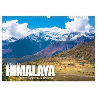 Abenteuer Himalaya - Fernwandern im Annapurna (Wandkalender 2027 DIN A3 quer), CALVENDO Monatskalender