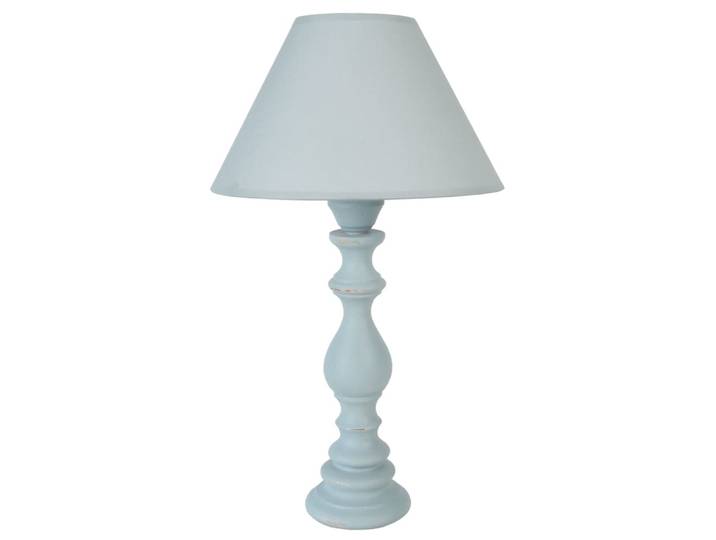 Lampe de table bois gris abat-jour tissu gris